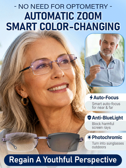 Smart Zoom Diamond-Cut Reading Glasses