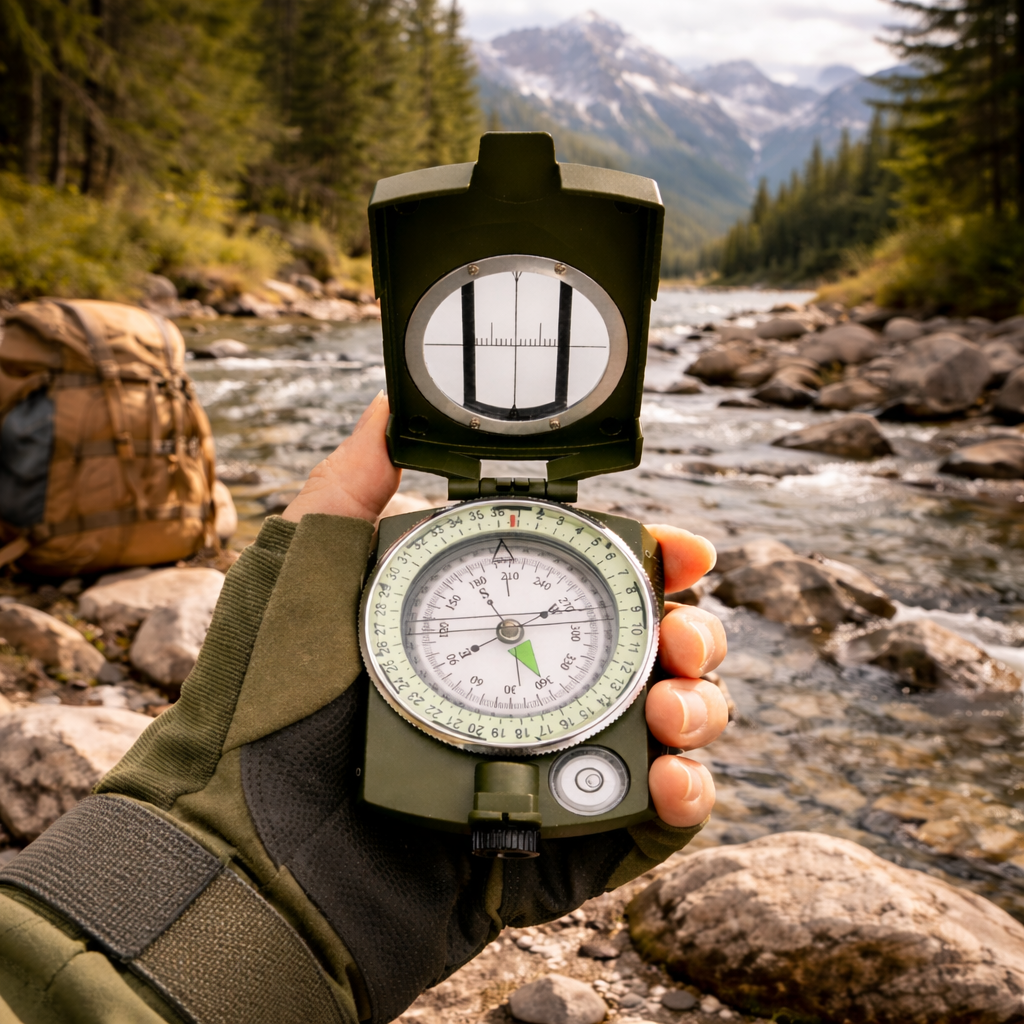 Tactical Lensatic Compass – Waterproof High-Precision Outdoor Navigation Tool