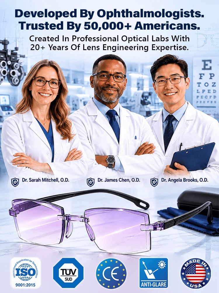Smart Zoom Diamond-Cut Reading Glasses