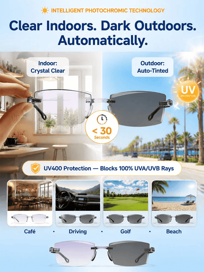 Smart Zoom Diamond-Cut Reading Glasses