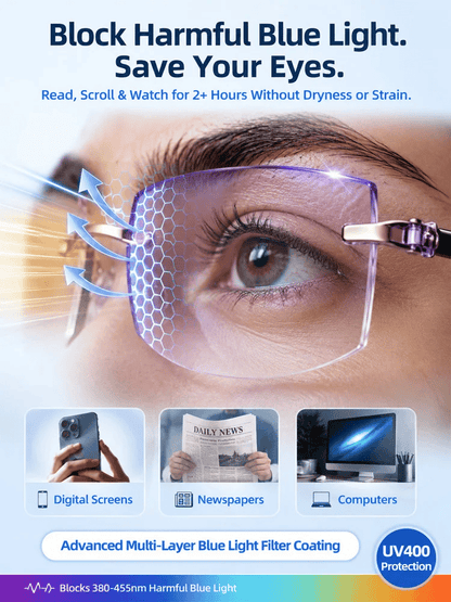 Smart Zoom Diamond-Cut Reading Glasses