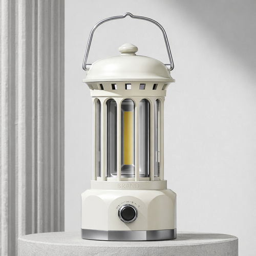 Retro Camping Lantern – Portable COB Tent Light for Cozy Outdoor Nights