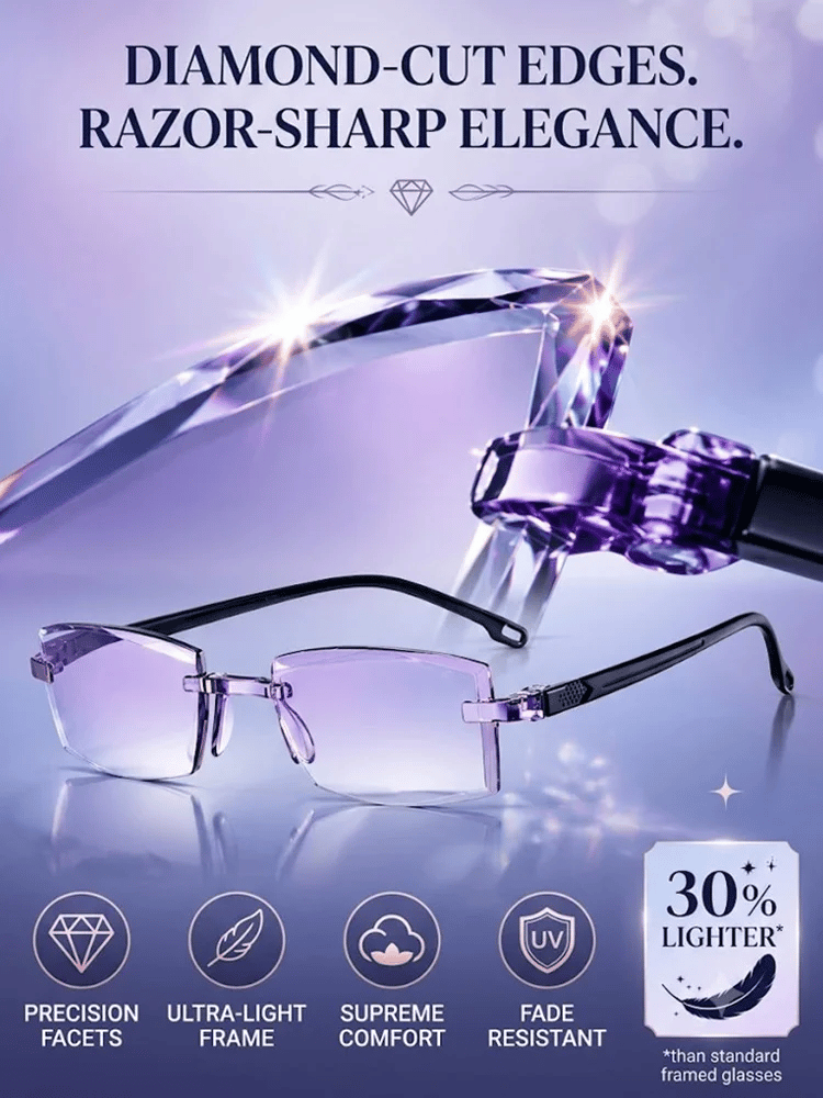 Smart Zoom Diamond-Cut Reading Glasses