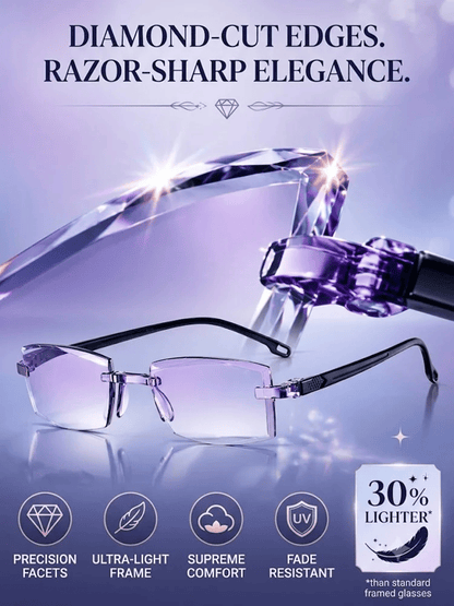 Smart Zoom Diamond-Cut Reading Glasses