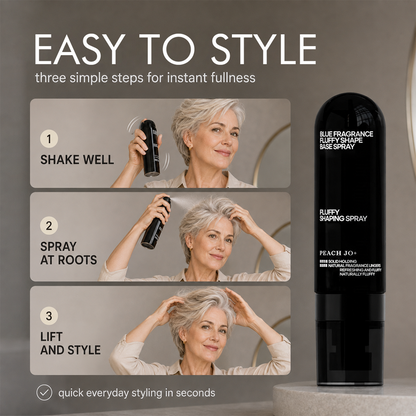 ✨Fluffy Hair Shaping Spray, Peach Scent Volumizing Hair Mist for Long Wear Hold