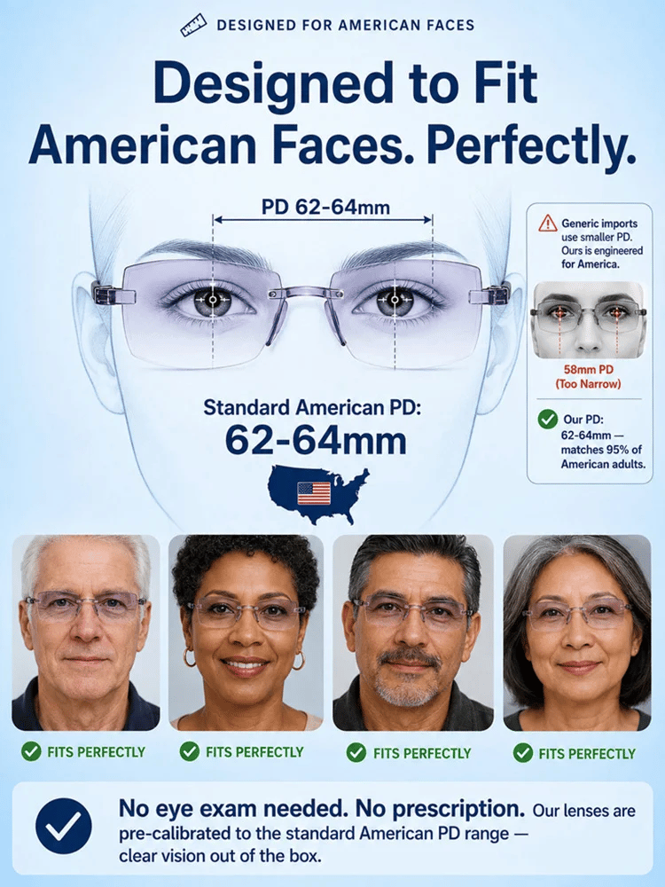Smart Zoom Diamond-Cut Reading Glasses