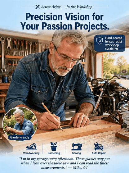 Smart Zoom Diamond-Cut Reading Glasses