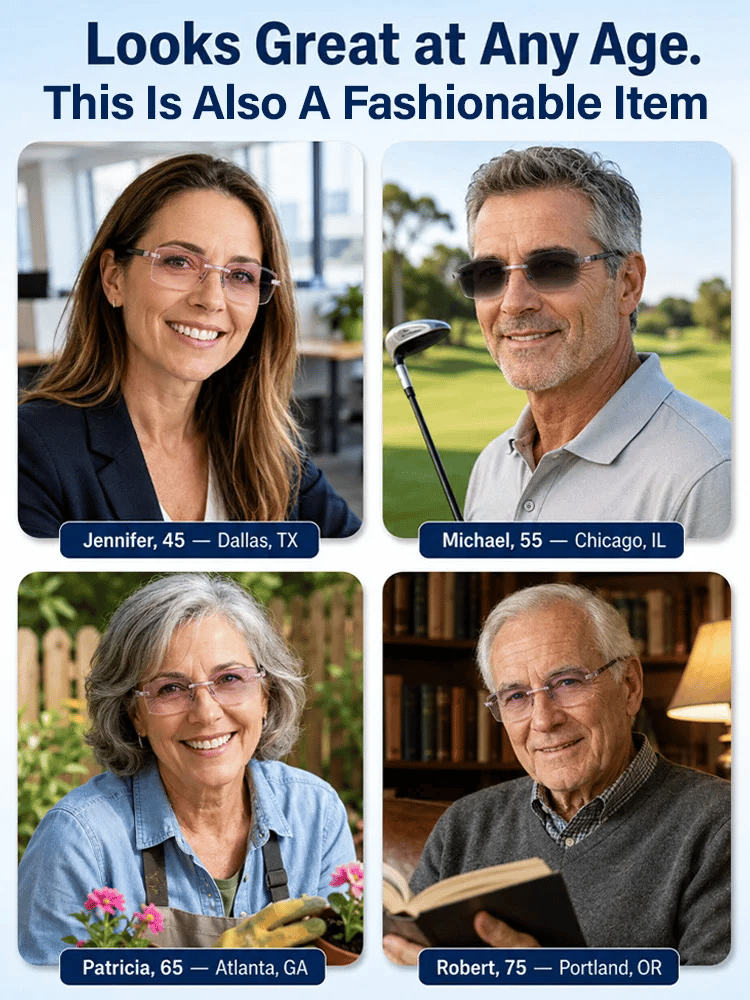 Smart Zoom Diamond-Cut Reading Glasses